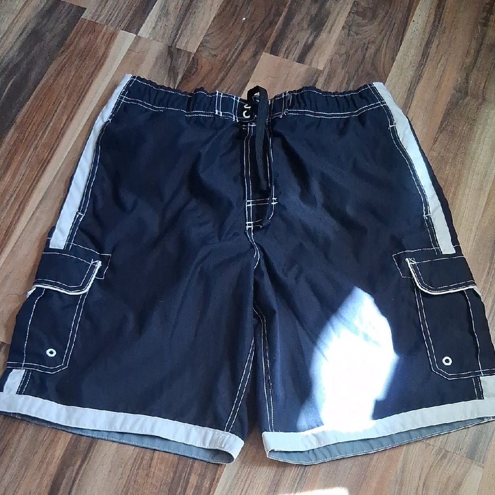 Joe Boxer Black and White Mesh Swiming Shorts